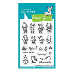 Tampons transparents Petits amis d'hiver 20 pcs
