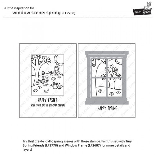 Tampons transparents Window scene Spring