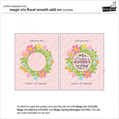 Matrice de découpe DIE Magic iris floral wreath add-on