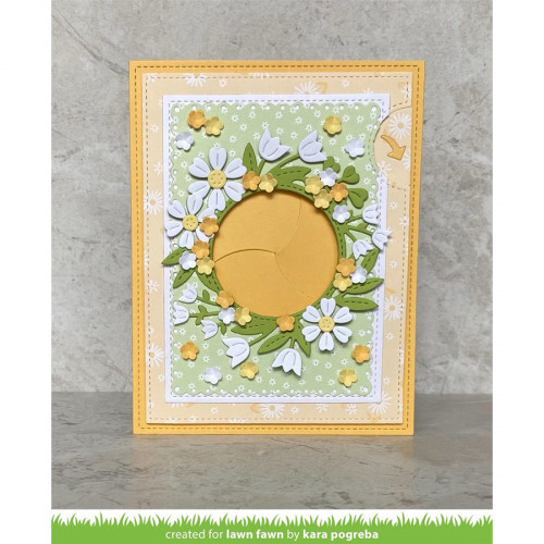 Matrice de découpe DIE Magic iris floral wreath add-on