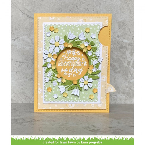 Matrice de découpe DIE Magic iris floral wreath add-on