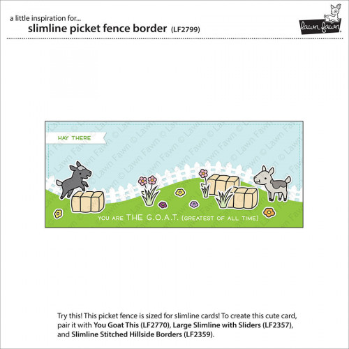 Matrice de découpe DIE Slimline picket fence border