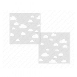 Pochoir Fond Nuages 2 pcs 15 x 15 cm