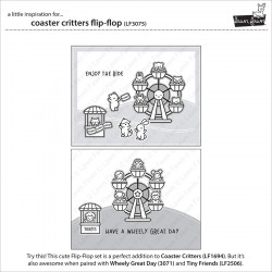 Tampons Transparents Clear Stamps Coaster Critters Flip-Flop