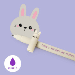 Stylo gel effaçable Animal Lapin