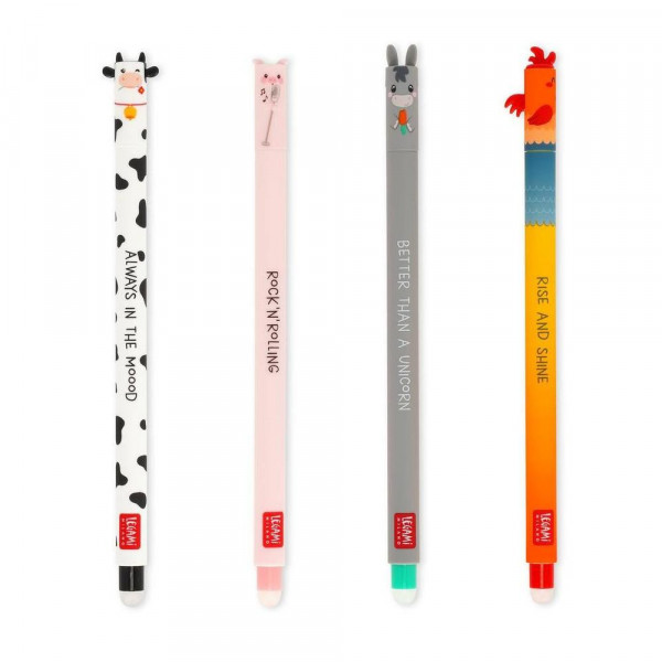 Stylo gel effacable 4 pcs Farm Sweet Farm - Legami