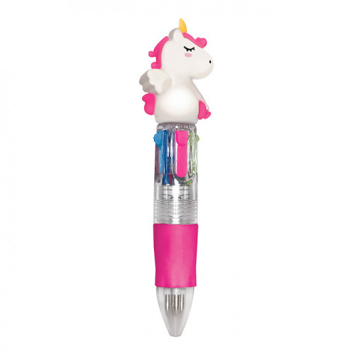 Mini stylo à bille 4 couleurs Legami - Magic Rainbow - Bleu, Rose, Pourpre,  Vert - Pointe moyenne 1 mm