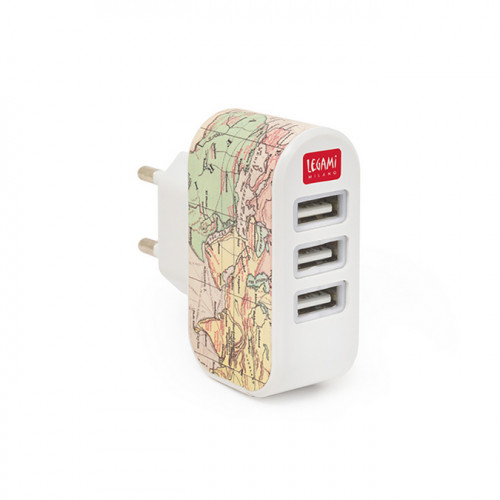 Chargeur Mural Triple USB Travel