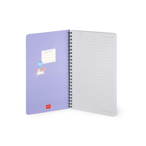 Carnet de Notes à spirale 15 x 21 cm Ligné Licorne
