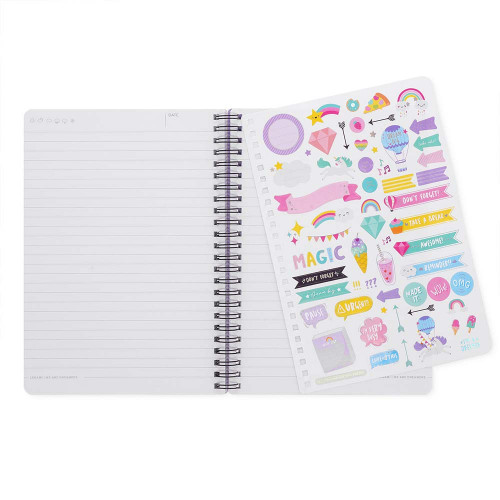 Carnet de Notes à spirale 15 x 21 cm Ligné Licorne