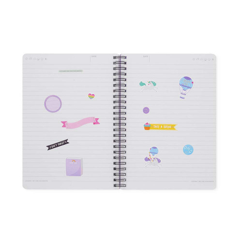 Carnet de Notes à spirale 15 x 21 cm Ligné Licorne