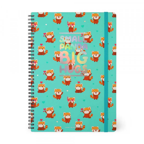 Carnet de Notes à spirale 21 x 29 cm Ligné Red Panda