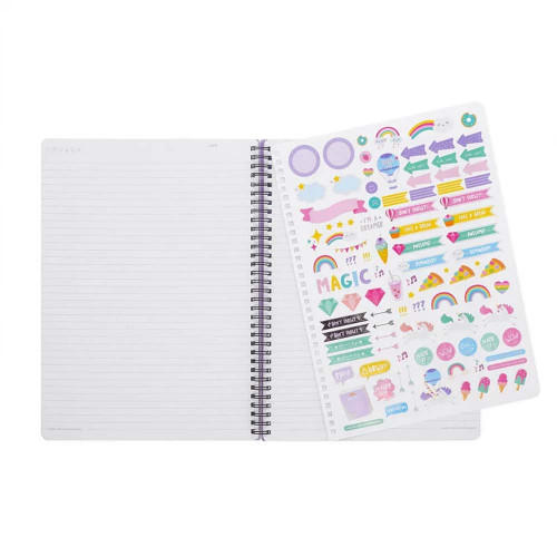 Carnet de Notes à spirale 21 x 29 cm Ligné Licorne