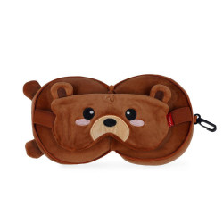 Coussin de Voyage avec Masque de Sommeil Teddy Bear