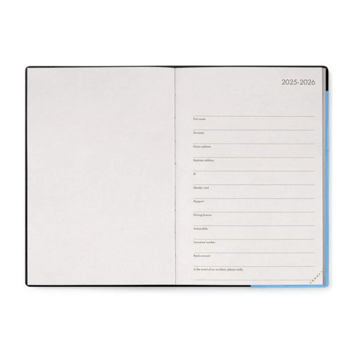 Agenda semainier 2026 + notes Blue 18 x 12 cm - Legami