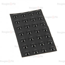 Gouttes adhésives noires 1 cm x 3 mm x 28 pcs