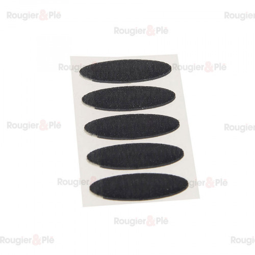 Pastilles Velcro adhésives ovales noires x 5 pcs