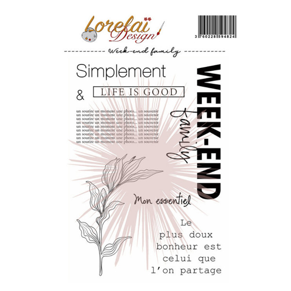 Tampon transparent Week-end Family 8 pcs