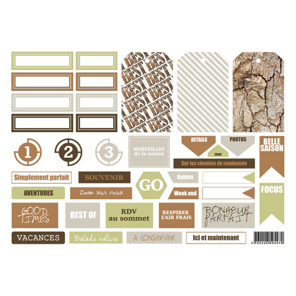 Explore Planche d'étiquettes à découper A4