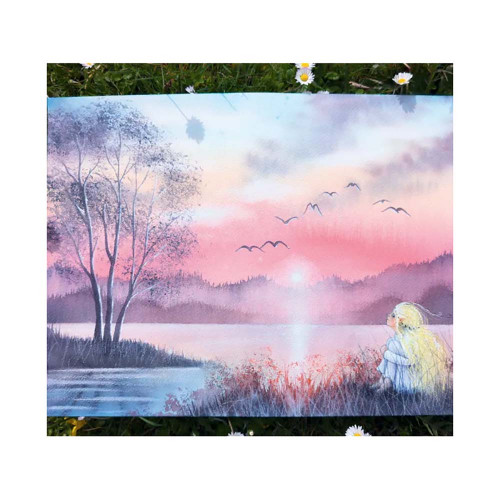 Livre Paysages fantastiques à l'aquarelle - Editions de Saxe
