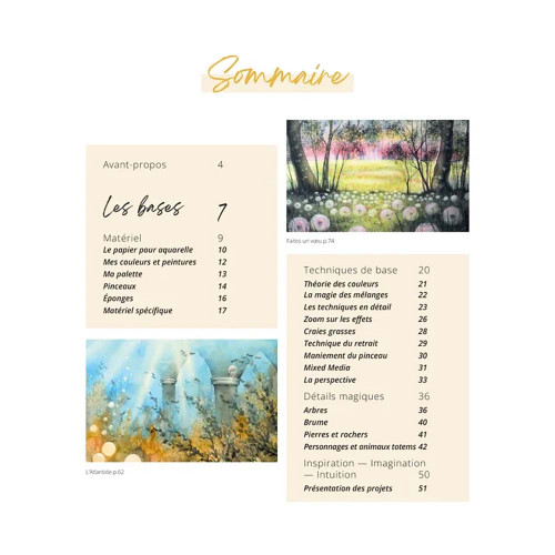 Livre Paysages fantastiques à l'aquarelle - Editions de Saxe