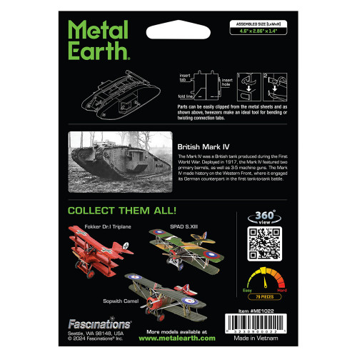 Maquette en métal British Mark IV