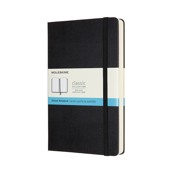 Carnet de Notes Classic Rigide Pointillé 13 x 21 cm Noir