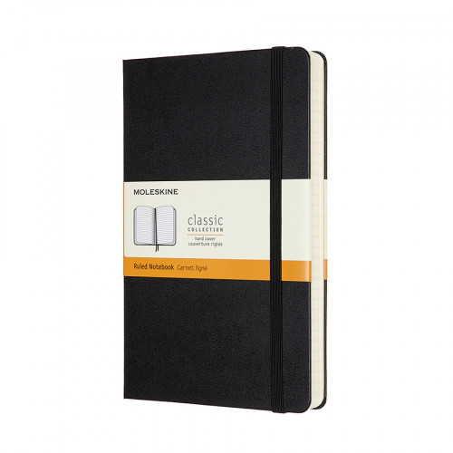 Carnet de Notes Classic Rigide Ligné 13 x 21 cm Noir