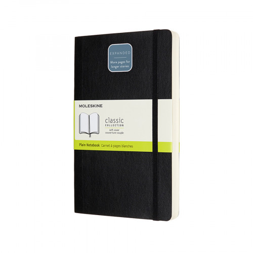 Carnet de Notes Classic Souple Pages blanches 13 x 21 cm Noir