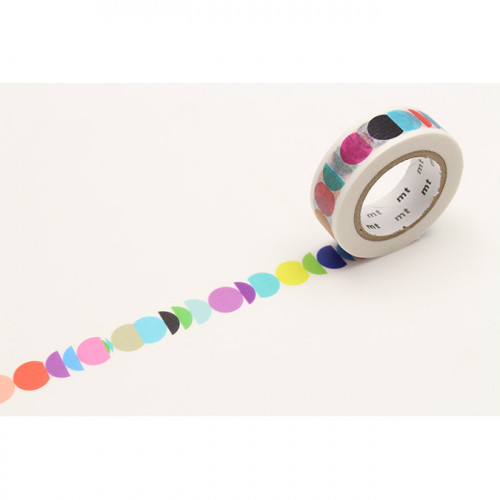 Masking Tape x Artist Kapitza Cercles multicolores 15 mm x 10 m