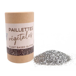 Tube de paillettes végétales 35g - Argent