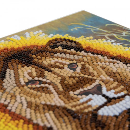 CRYSTAL ART Broderie diamant Carte 18 x 18 cm Lion