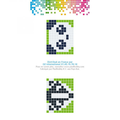 PIXEL Kit créatif porte-clés 4 x 3 cm - Panda