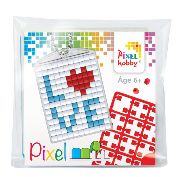 PIXEL Kit créatif porte-clés 4 x 3 cm - Love