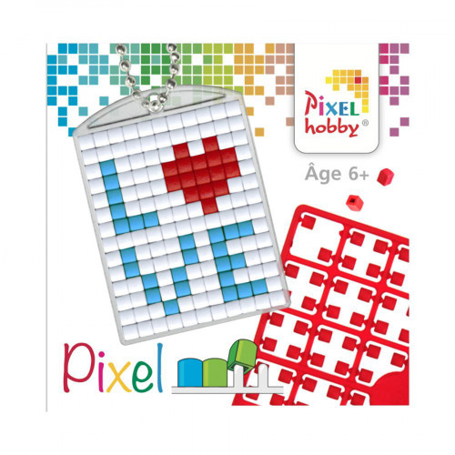 PIXEL Kit créatif porte-clés 4 x 3 cm - Love