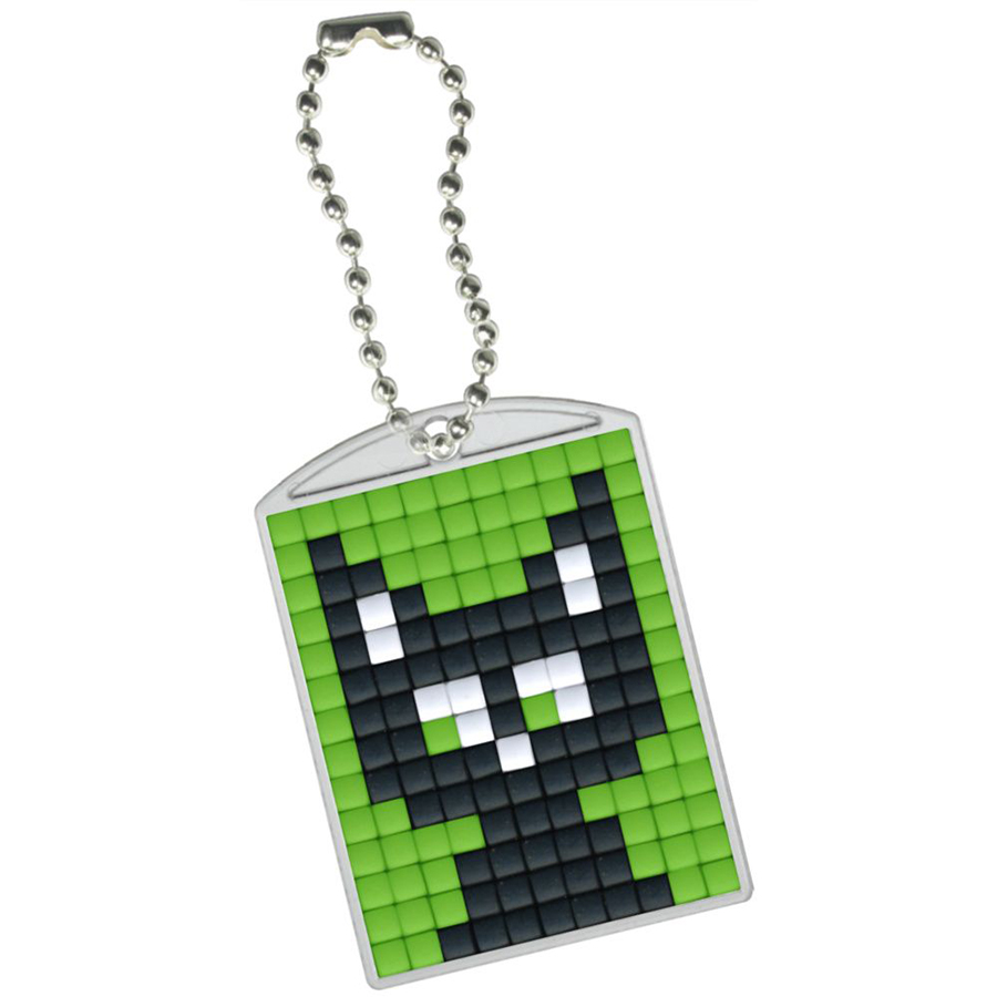 Kit Créatif Pixel – Tableau 12x12 Cm – Motif Chat – Sans Colle Ni Fer, Bioplastique Recyclable – Dès 6 Ans