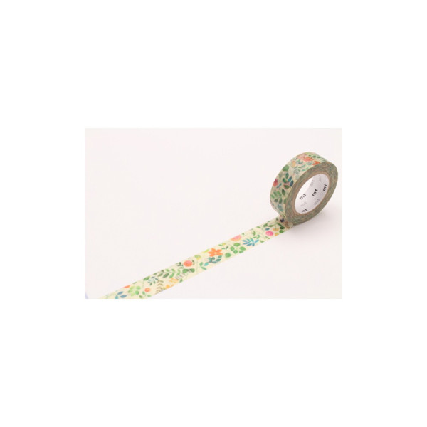 Masking Tape 7 m x 15 mm Fleurs sur papier