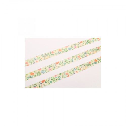 Masking Tape 7 m x 15 mm Fleurs sur papier