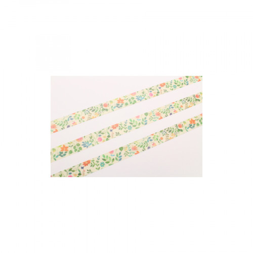 Masking Tape 7 m x 15 mm Fleurs sur papier