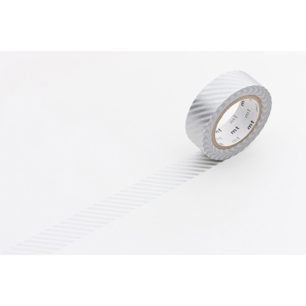 Masking Tape 7 m x 15 mm Rayé Argent