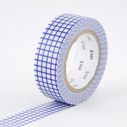 Masking Tape 7 m x 15 mm Quadrillé Bleu