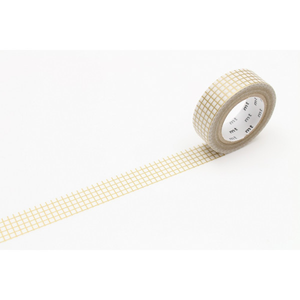 Masking Tape 7 m x 15 mm Quadrillé Or