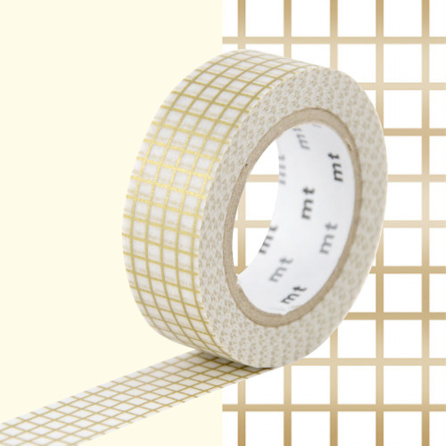 Masking Tape 7 m x 15 mm Quadrillé Or