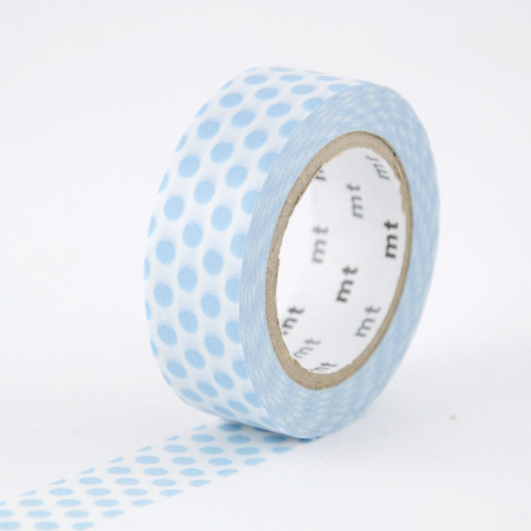 Masking Tape 7 m x 15 mm Pois Bleu Glacier