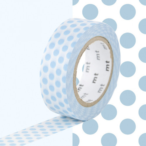 Masking Tape 7 m x 15 mm Pois Bleu Glacier