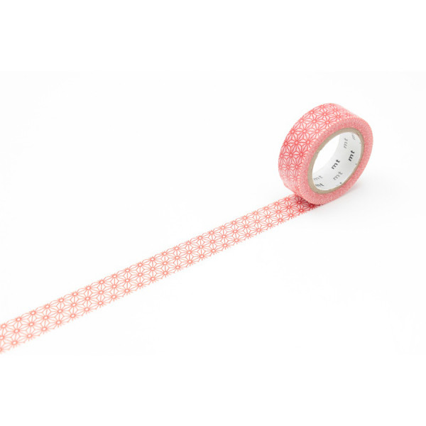 Masking Tape 7 m x 15 mm Étoile Rouge Asanoha Shuaka