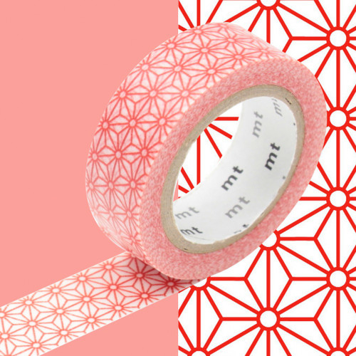 Masking Tape 7 m x 15 mm Étoile Rouge Asanoha Shuaka