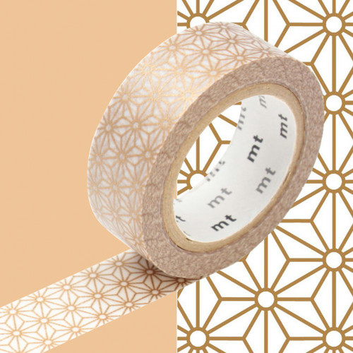 Masking Tape 7 m x 15 mm Étoile Or Asanoha Sinchu