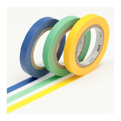 Masking Tape Slim 7 m x 6 mm Set G 3 couleurs Unies