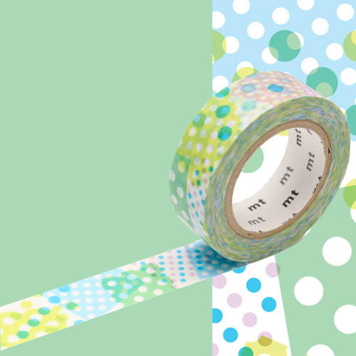 Masking Tape 7 m x 15 mm Collage Pois Bleu